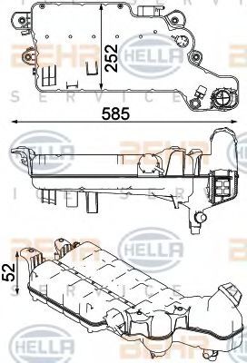 Original HELLA Coolant expansion tank 8MA 376 750-611 for FORD TRANSIT