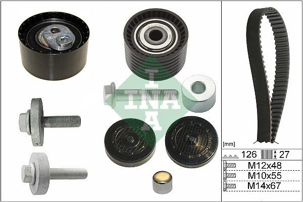 INA 530063810 Water pump and timing belt kit 130C1-3622R