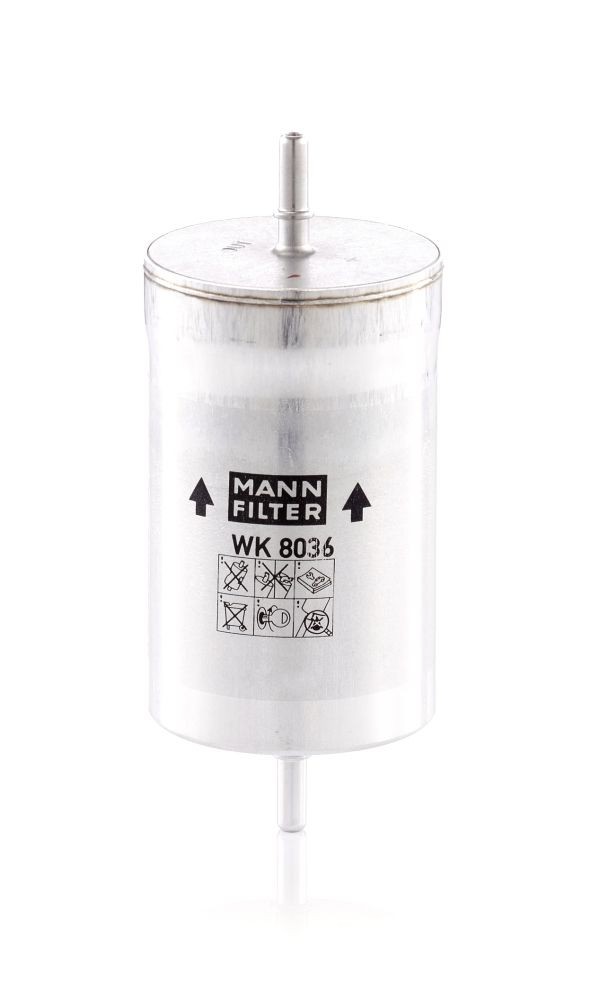 MANN-FILTER WK 8036 Fuel filter In-Line Filter, 8mm, 8mm