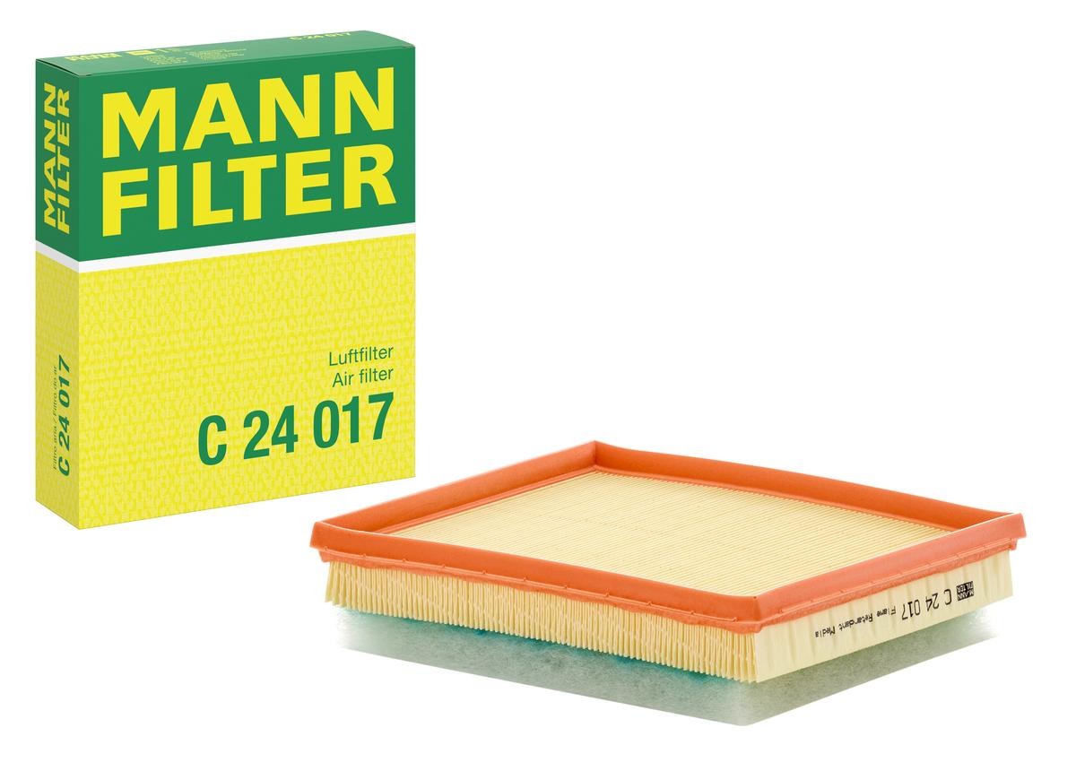 C 24 017 MANN-FILTER Air filters OPEL 53mm, 205mm, 239mm, Filter Insert