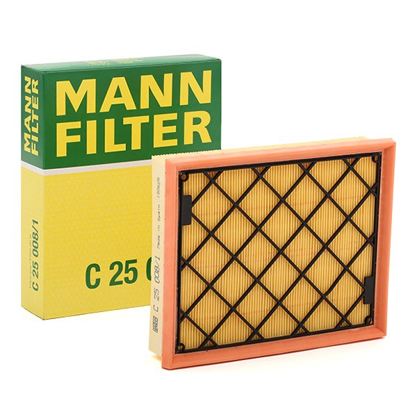 MANN-FILTER 50mm, 199mm, 246mm, Filter Insert Length: 246mm, Width: 199mm, Height: 50mm Engine air filter C 25 008/1 buy