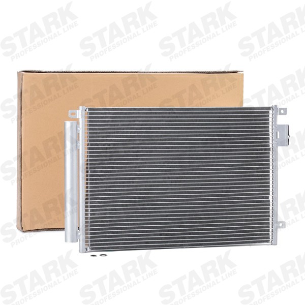 STARK SKCD-0110098 Air conditioning condenser with dryer, 11,8mm, 8,8mm, Aluminium, R 134a, 370mm