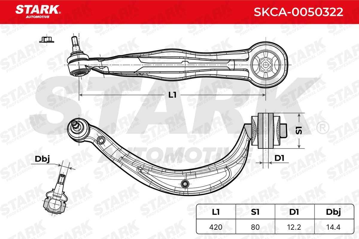 Suspension arm STARK SKCA-0050322 Audi A4 B8 2.0 TDI 16V 2018 140 hp Diesel