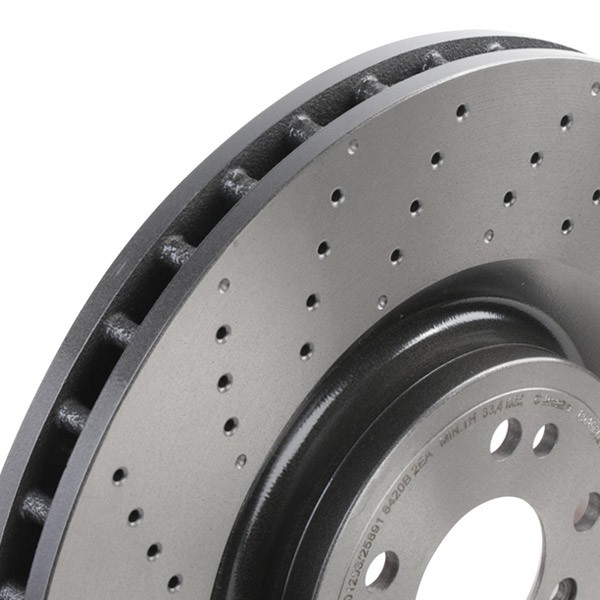 BREMBO 09.A960.21 Brake rotor 375x36mm, 5, perforated/vented, Coated, High-carbon