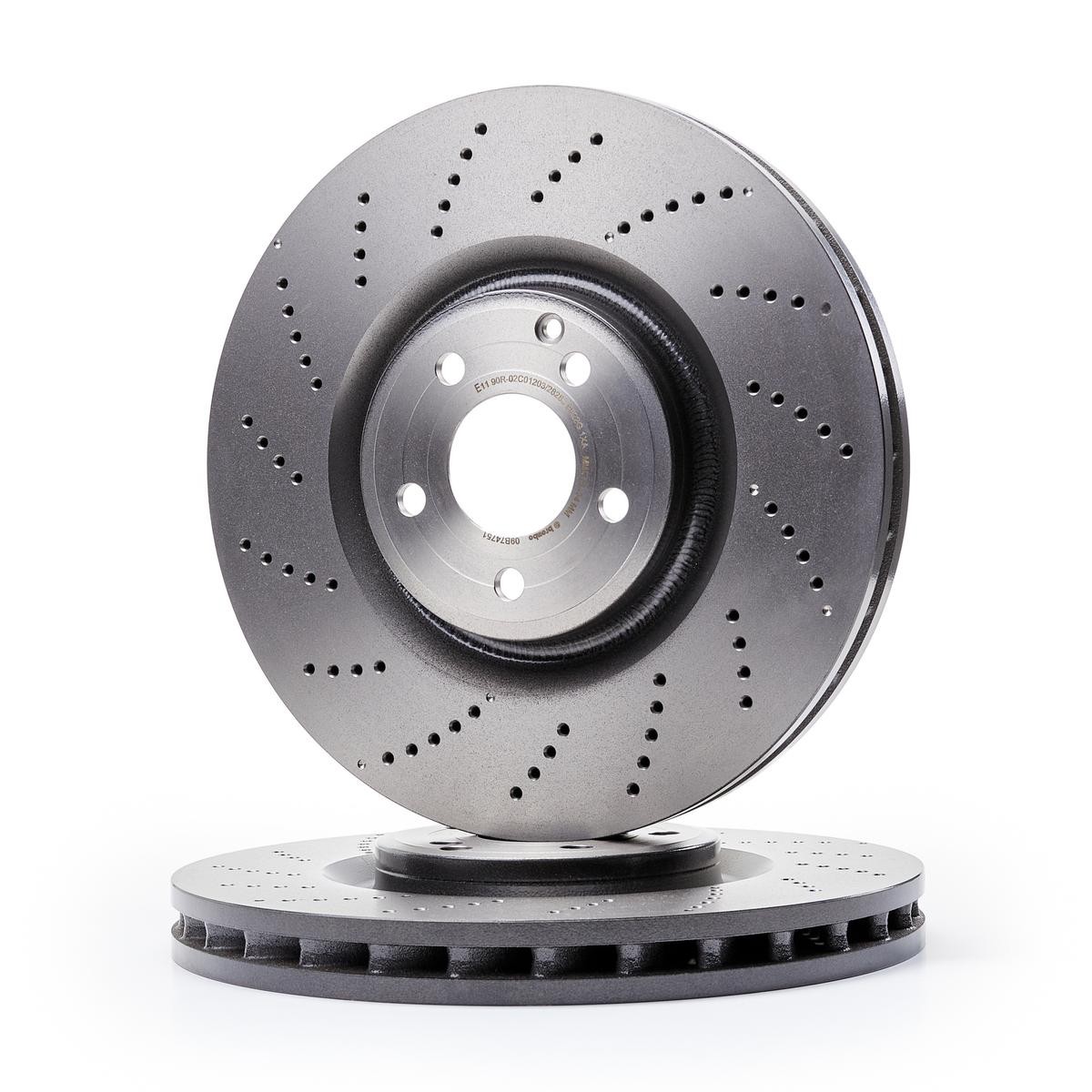 BREMBO Brake rotors 09.B747.51 suitable for MERCEDES-BENZ CLS