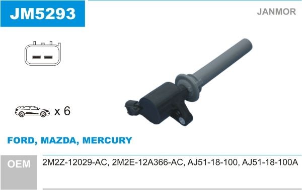 Mazda 323 Coil plug 7888740 JANMOR JM5293 online buy