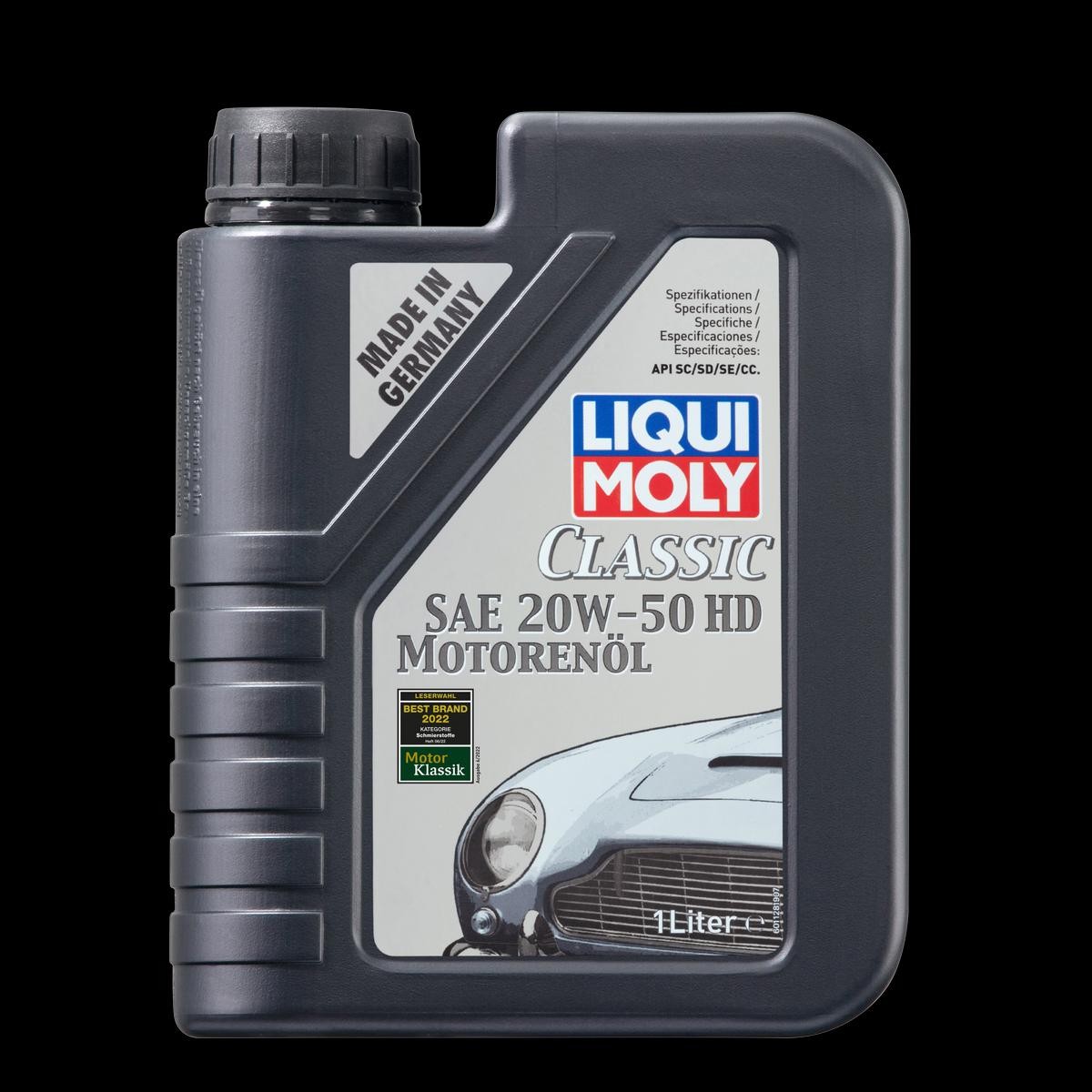 Engine oil 1128 LIQUI MOLY Classic Motoroil HD 20W-50, 1l, Mineral Oil