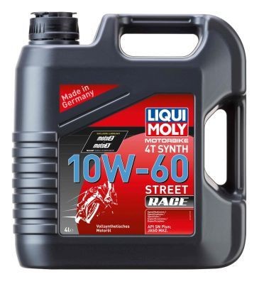 Aceite motor coche 10W60 longlife diésel - 1687 LIQUI MOLY Motorbike 4T Synth, Street Race