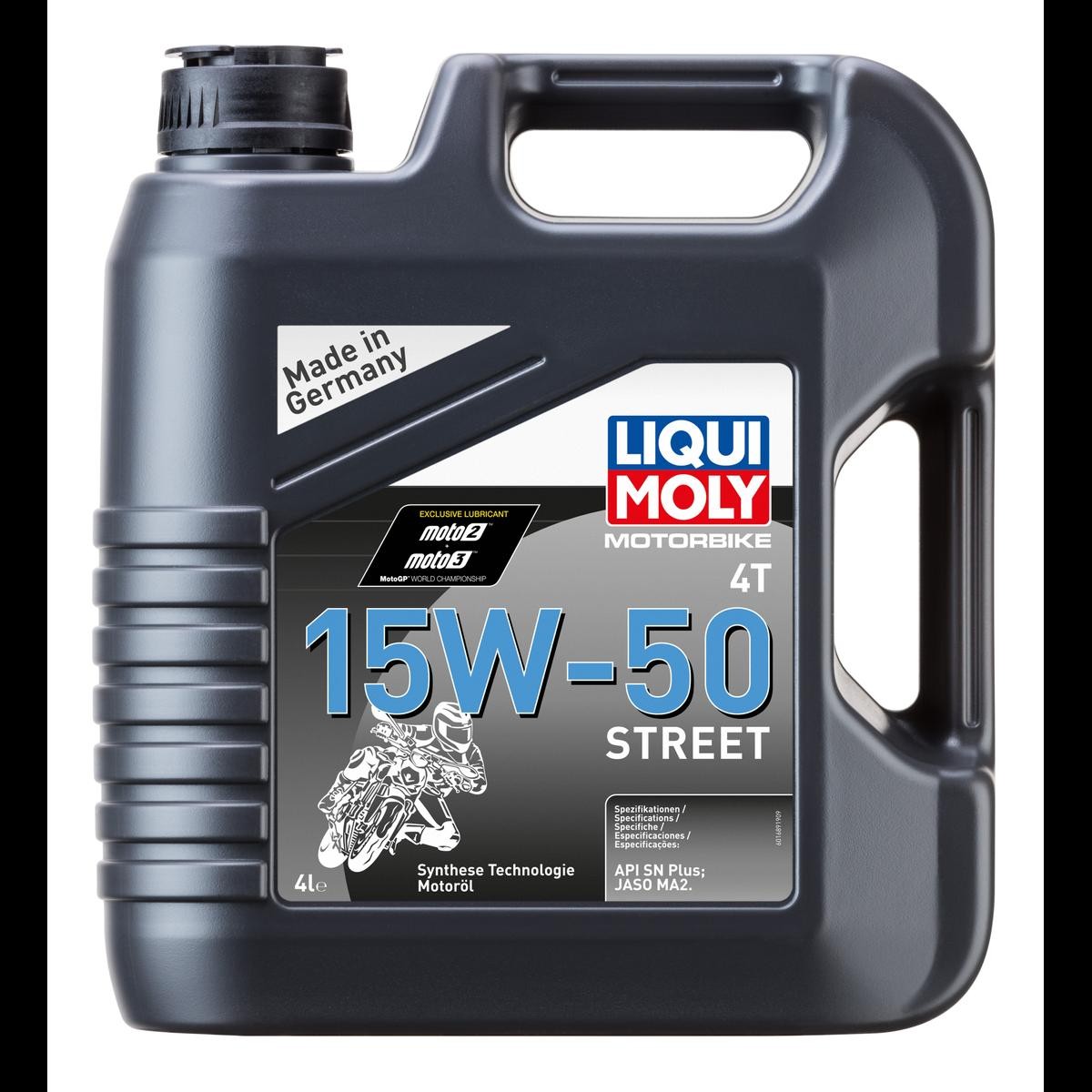 APRILIA RSV Motorolie 15W-50, 4L, Mineraal olie LIQUI MOLY Motorbike, 4T 1689