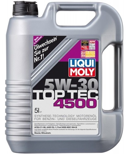 Buy Engine oil LIQUI MOLY diesel 2318 Top Tec, 4500 5W-30, 5l, Synthetic Oil