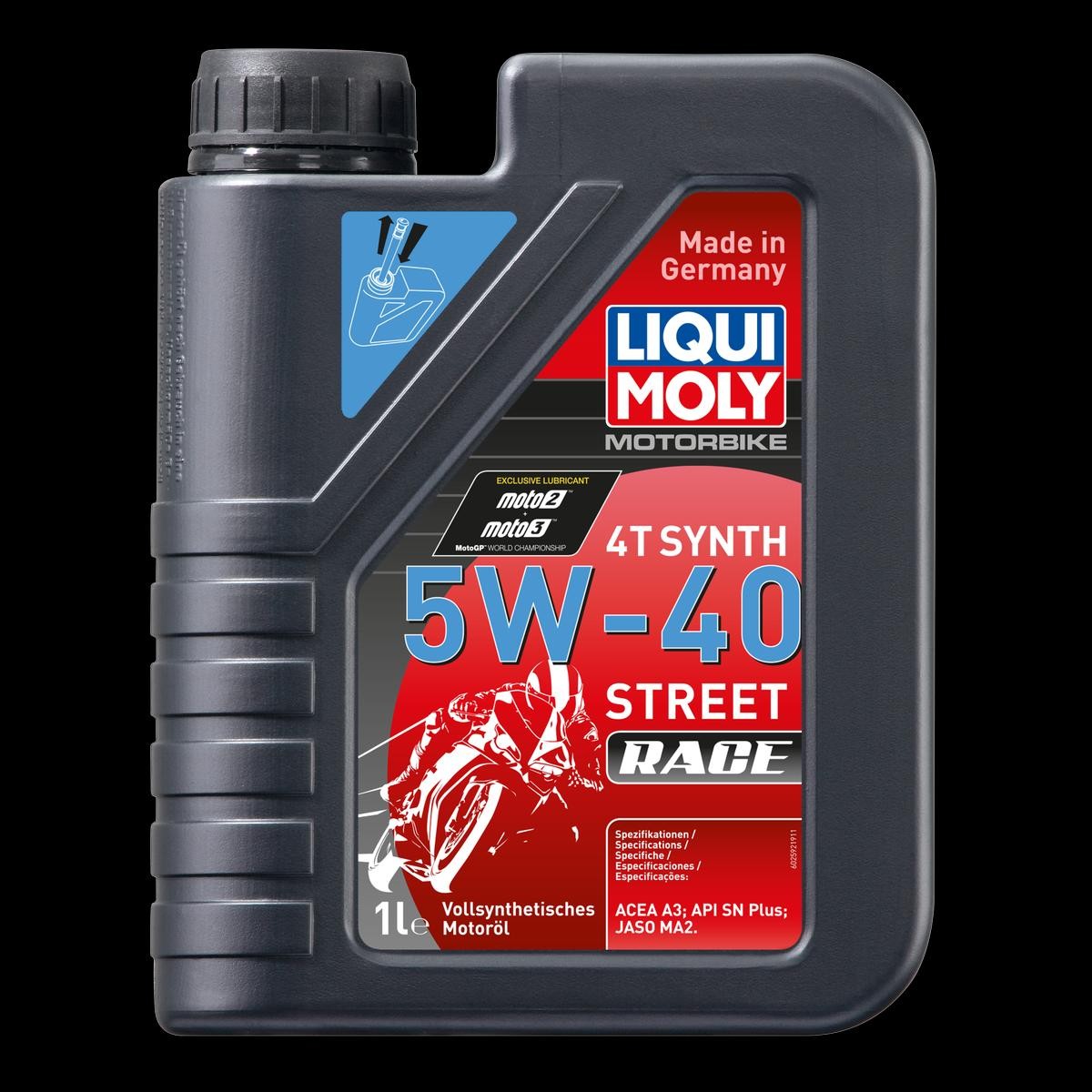 Moto LIQUI MOLY Motorbike 4T Synth, Street Race 5W-40, 1l Olej silnikowy 2592 kupić niedrogo