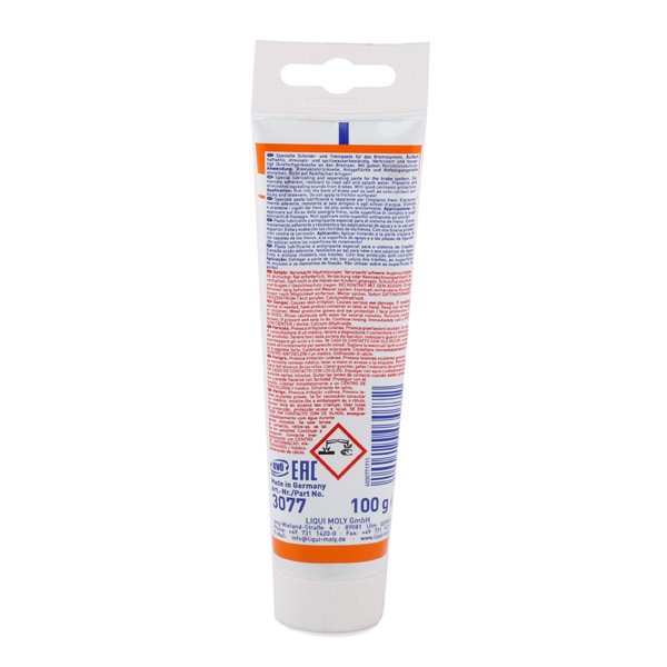 3077 LIQUI MOLY Paste, brake / clutch hydraulic parts Tube, Weight: 100g ▷  AUTODOC price and review
