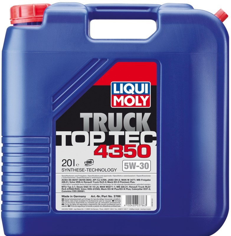 LIQUI MOLY Top Tec, Truck 4350 5W-30, 20l Motor oil 3786 buy