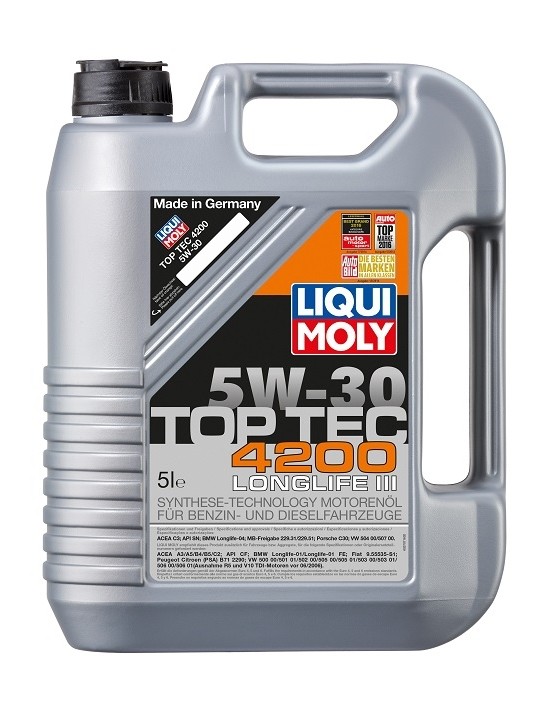 TopTec42005W30 LIQUI MOLY Top Tec, 4200 5W-30, 5L, Synthetische olie Motorolie 8973 koop goedkoop