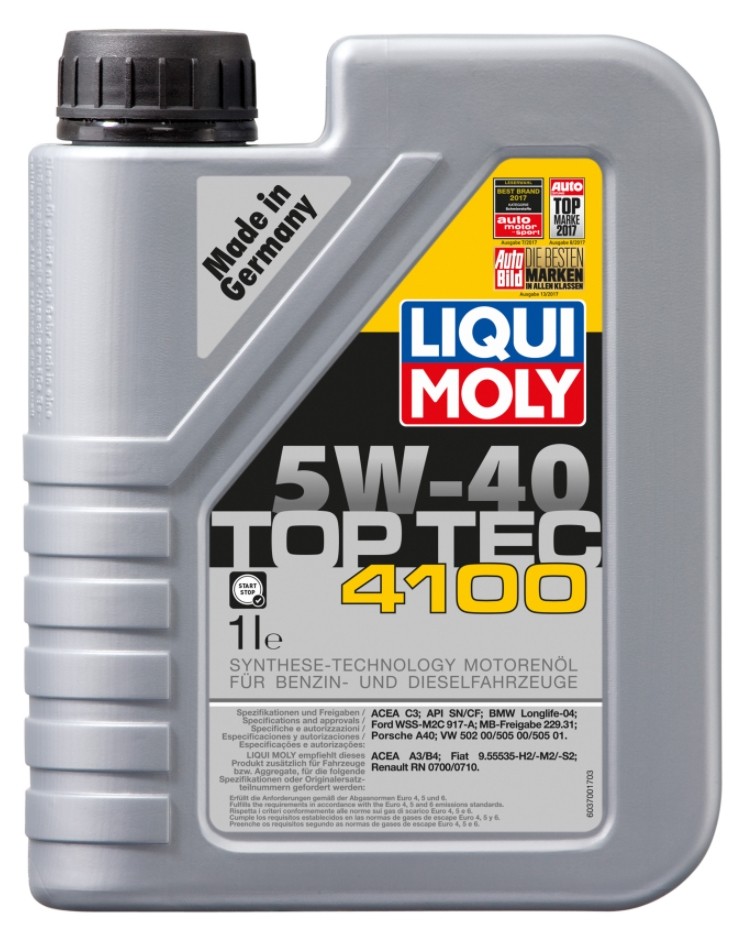 LIQUI MOLY Top Tec, 4100 5W-40, 1l, Synthetic Oil Motor oil 9510 buy