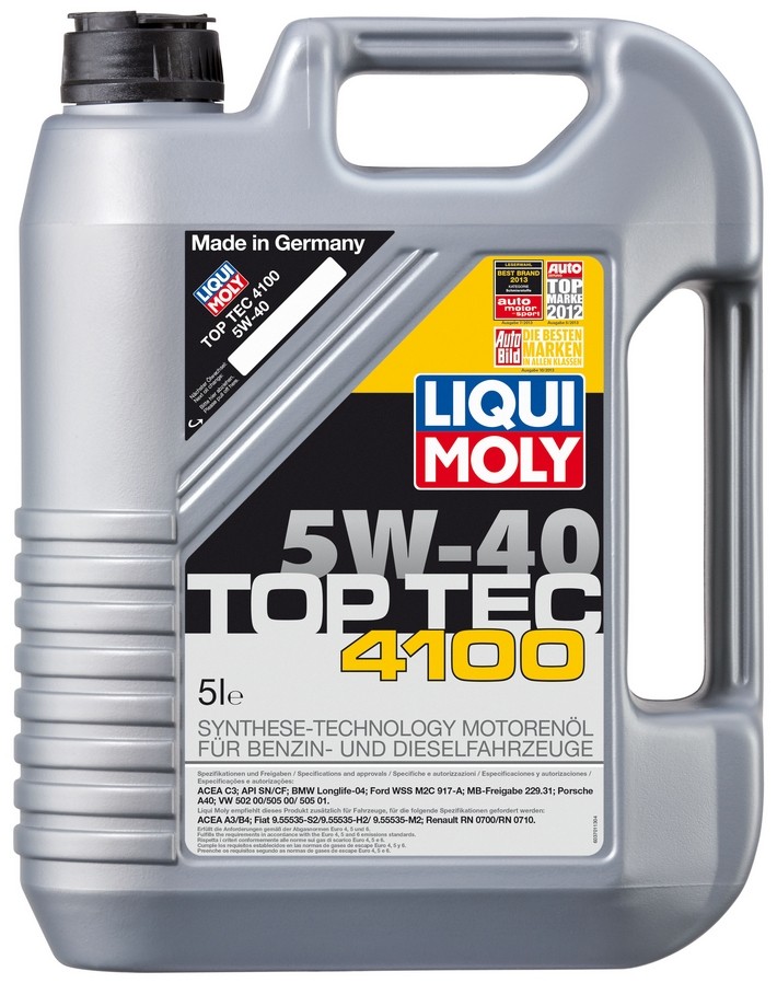 LIQUI MOLY Top Tec, 4100 9511 Engine oil 5W-40, 5l, Synthetic Oil