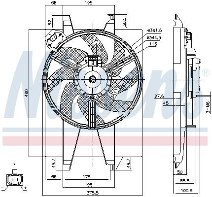 OEM-quality NISSENS 85767 Radiator cooling fan