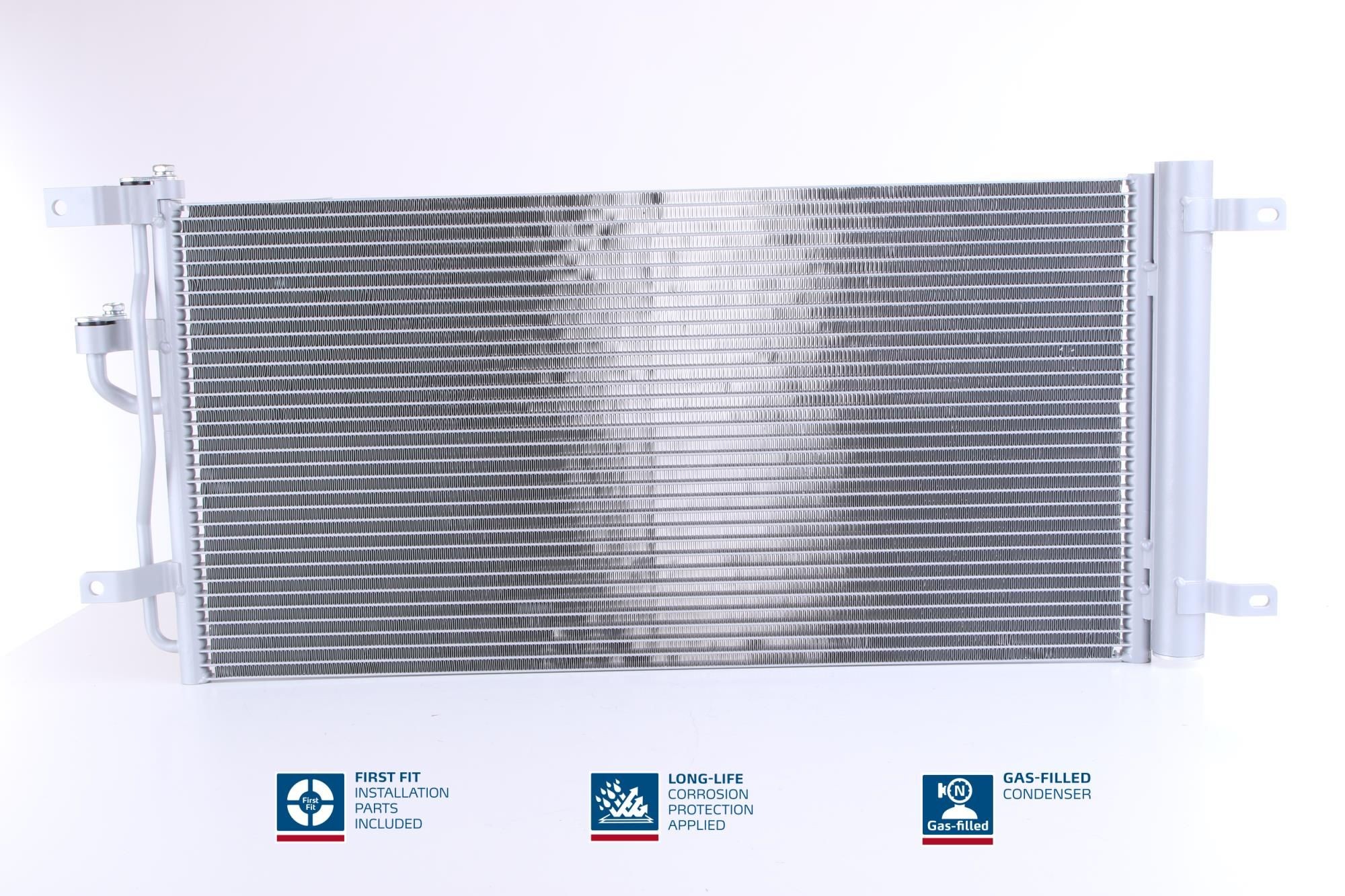 NISSENS 940569 Air conditioning condenser with dryer, Aluminium, 674mm, R 134a, R 1234yf