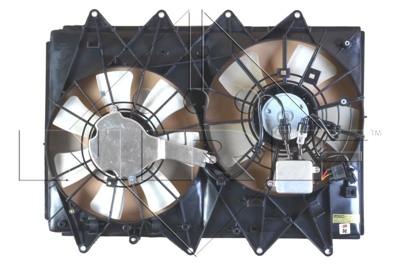 NRF 47706 Fan, radiator D1: 360 mm, 12V, 200W, with radiator fan shroud, with control unit