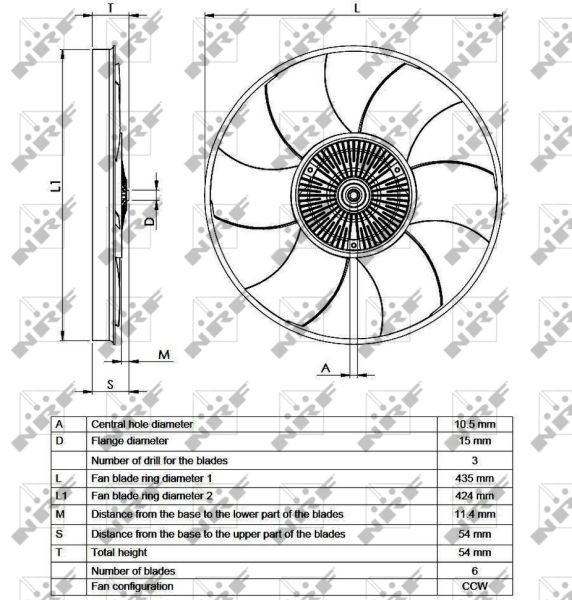 Mercedes M-Class Engine fan clutch 7889986 NRF 49539 online buy