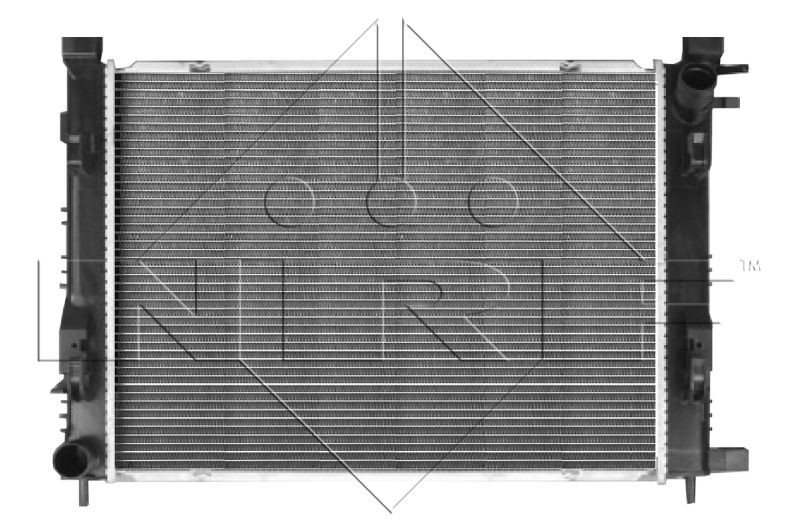 NRF 58444 Engine radiator Aluminium, 510 x 398 x 16 mm, Brazed cooling fins