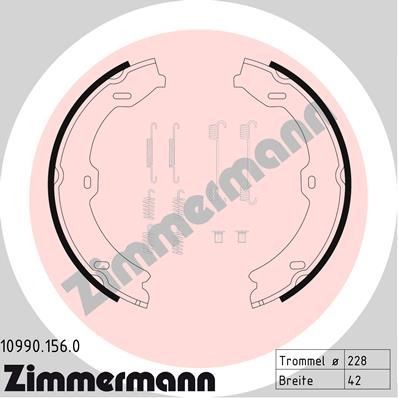 Original ZIMMERMANN Emergency brake kit 10990.156.0 for MERCEDES-BENZ CLK