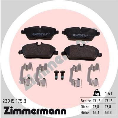ZIMMERMANN 23915.175.3 Brake pad set with bolts/screws, Photo corresponds to scope of supply, with spring