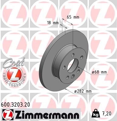 Great value for money - ZIMMERMANN Brake disc 600.3203.20