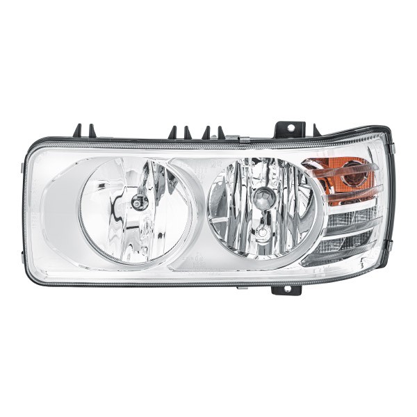 E8 6605 HELLA Left, H7/H1, P21W, H7, H1, FF, Halogen, 24V, with daytime running light (LED), with indicator, with high beam, with position light, for right-hand traffic, with bulbs Left-hand/Right-hand Traffic: for right-hand traffic, Vehicle Equipment: for vehicles without headlight levelling Front lights 1EJ 011 287-131 buy