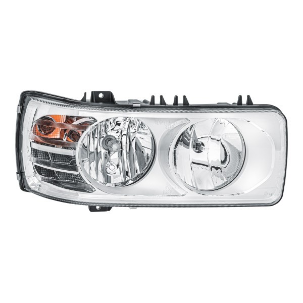 E8 6605 HELLA Right, H7/H1, P21W, H7, H1, FF, Halogen, 24V, with position light, with daytime running light (LED), with indicator, with low beam, for right-hand traffic, with bulbs Left-hand/Right-hand Traffic: for right-hand traffic, Vehicle Equipment: for vehicles without headlight levelling Front lights 1EJ 011 287-141 buy