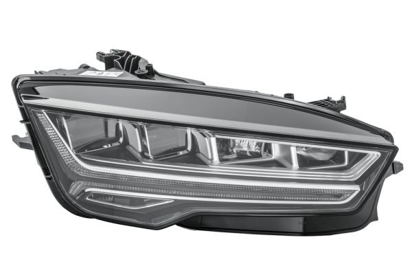 HELLA 1EX 011 869-321 Headlight Right, LED, LED, 12V, with high beam (LED), with cornering light (LED), with position light (LED), without dynamic indicator light, for daytime running light (LED), with indicator (LED), with low beam (LED), for right-hand traffic