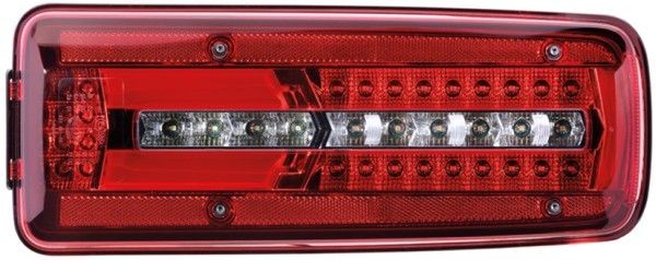 HELLA 2VP 012 381-041 Rear light Right, LED, black, 24V, Crystal clear, red, Electromagnetic Compatibility (EMC), with bolts/screws