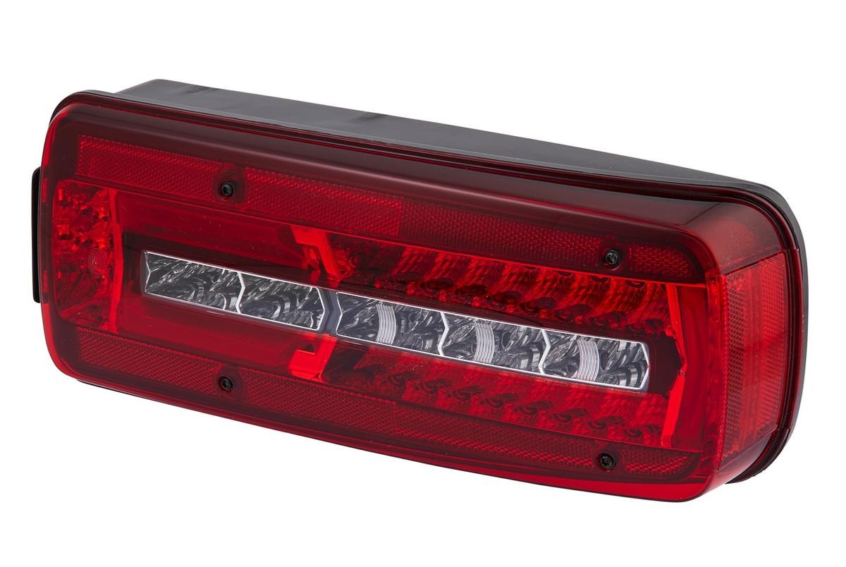 E24 5884 HELLA Right, LED, black, 24V, Crystal clear, red, Electromagnetic Compatibility (EMC), with bolts/screws, with back-up alarm Housing Colour: black, Lens Colour: Crystal clear, red Tail light 2VP 012 381-081 buy