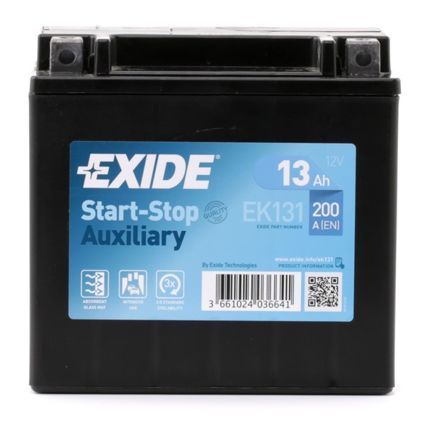 EK131 EXIDE Start-Stop EK131 (EK131) Batterie 12V 13Ah 200A B0 C56  Bleiakkumulator EK131 (EK131), BU-12 ❱❱❱ Preis und Erfahrungen