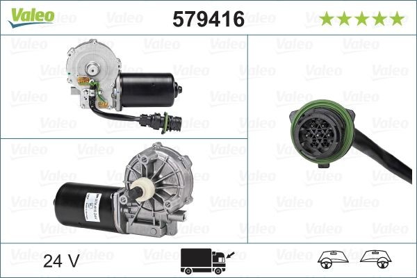 VALEO ORIGINAL PART 24V, Front Windscreen wiper motor 579416 buy