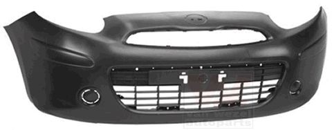 VAN WEZEL Front, for vehicles with front fog light, for vehicles without front fog light, for vehicles with parking distance control, for vehicles without parking distance control, primed, without bumper support Front bumper 3334577 buy