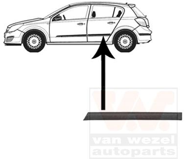 VAN WEZEL 3745405 Body side molding Opel Astra H 1.4 LPG 90 hp Petrol/Liquified Petroleum Gas (LPG) 2009 price