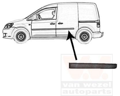 Original VAN WEZEL Body side molding 5867405 for VW CADDY