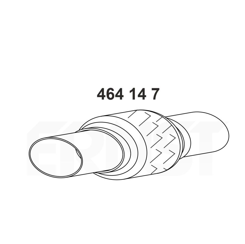 ERNST 464147 Flex Hose, exhaust system 100 mm, Stainless Steel, Interlock, with pipe socket, Euro 4 (D4)