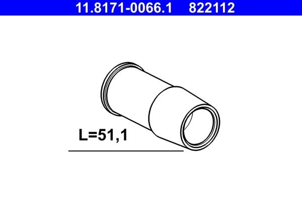 ATE Brake caliper slider bolts MERCEDES-BENZ Vito Van (W447) new 11.8171-0066.1