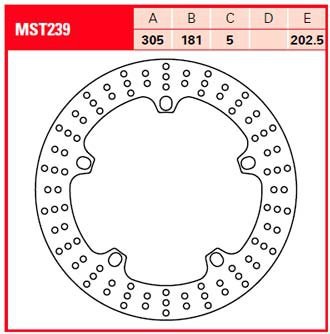 TRW 305x5mm Ø: 305mm, Brake Disc Thickness: 5mm Brake rotor MST239 buy