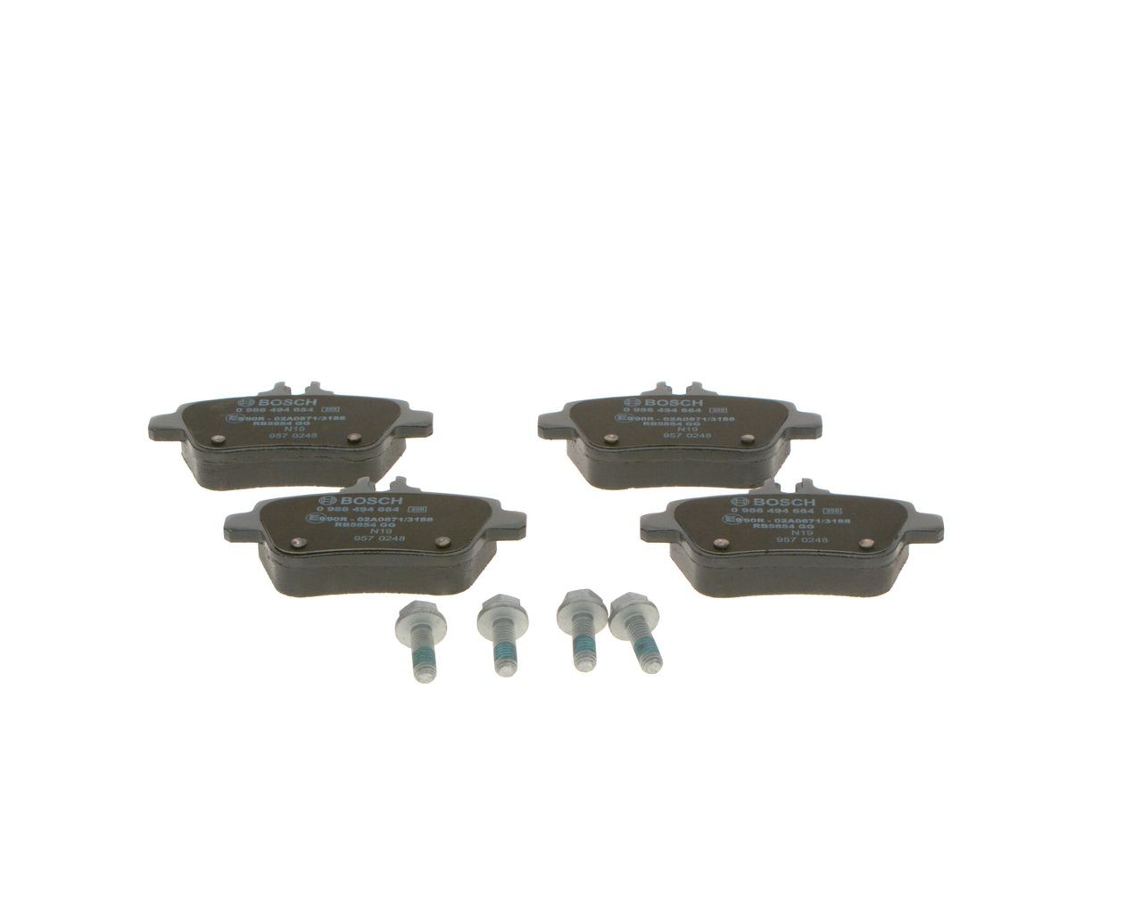 BOSCH E9-90R-02A1180/3183 Disc pads Low-Metallic, with anti-squeak plate, with bolts/screws, with accessories