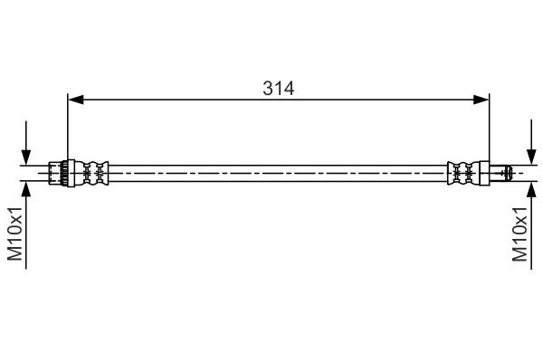 BH1602 BOSCH 314 mm Length: 314mm, Internal Thread 1: M10x1mm Brake line 1 987 481 718 buy