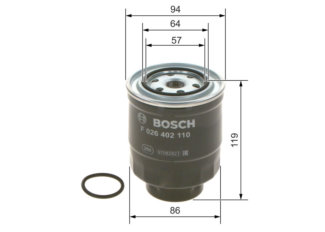BOSCH Fuel filter F 026 402 110