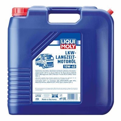 LIQUI MOLY Truck Long-life 4733 Engine oil 10W-40, 20l, Part Synthetic Oil