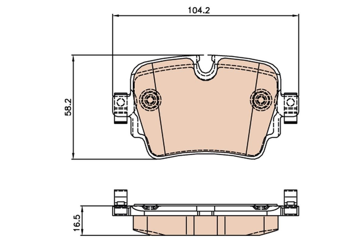 GDB2066 TRW Brake pad set JAGUAR prepared for wear indicator