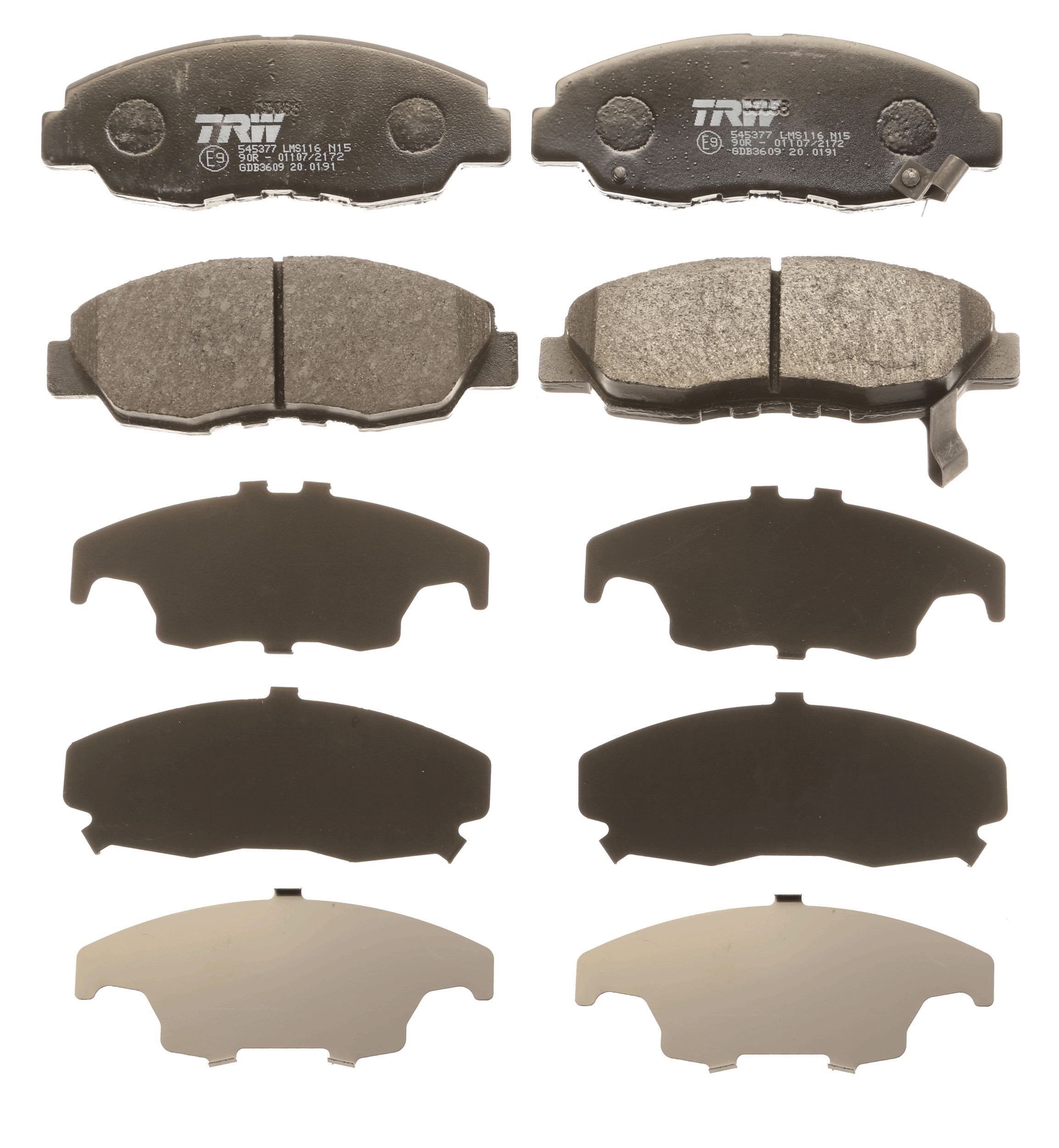 TRW Brake pad kit GDB3609 for HONDA CIVIC