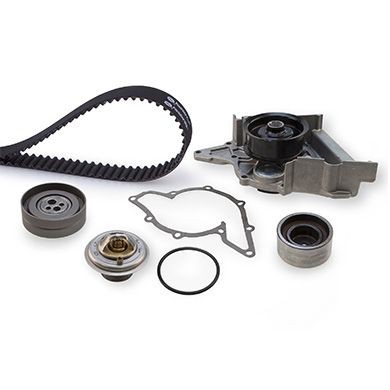 GATES KP1TH15344XS Water pump and timing belt kit with water pump, G-Force Redline™ CVT Belt, with thermostat