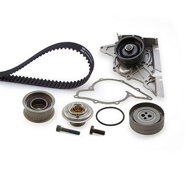 GATES KP2TH15344XS Water pump and timing belt kit with water pump, G-Force Redline™ CVT Belt, with thermostat