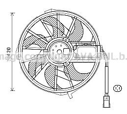 PRASCO MS7656 Fan, radiator D1: 420 mm, 400W